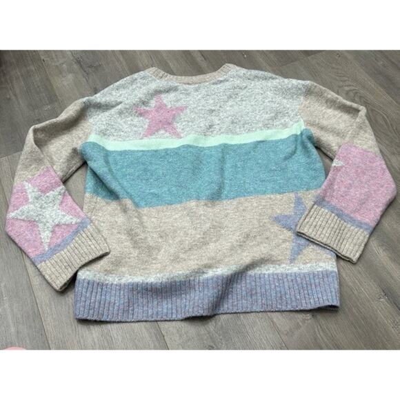NWT Rails Womens Mia Heathered Star Print Sweater Long Sleeve V-Neck Size Large - Picture 3 of 11